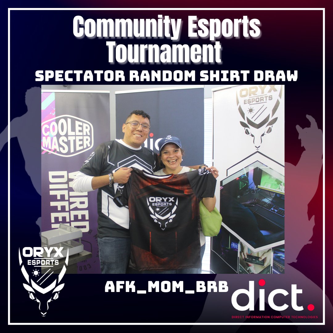 🎉 Lucky Shirt Draw Winners! 🎉
👕 Tekken 8: PillagePeter
👕 FC25: Don Bizza
👕 Spectator: AFK_Mom_Brb
Congrats — enjoy the drip! 💙
#Oryx_Esports_Namibia #Dictna #GiveawayWinners