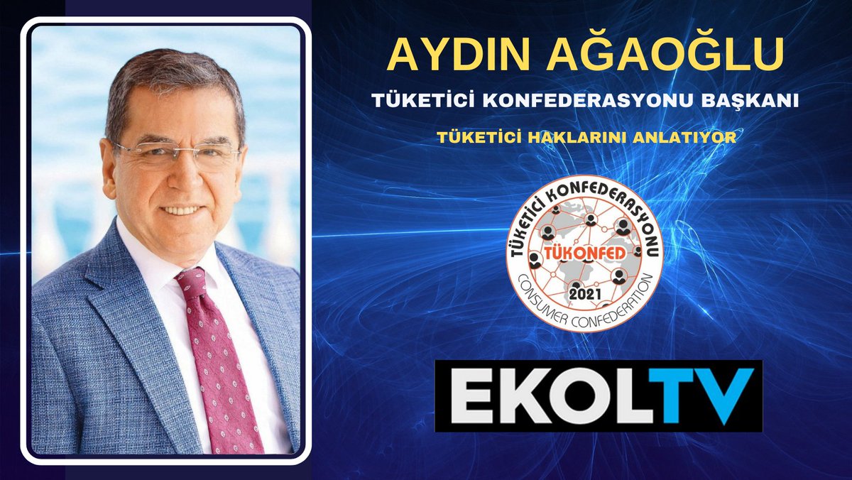 TÜKONFED Başkanı <a href="/aydinagaoglu/">Aydın Ağaoğlu (DM KAPALI)</a> bugün 
<a href="/ekoltv/">ekol tv</a> ana haberlerde, siber banka dolandırıcılığı nedeniyle mağdur olan tüketicinin haklı olduğuna dair çıkan emsal mahkeme kararını değerlendirecek. <a href="/TuketiciBasvuru/">Tüketici Başvuru Merkezi</a> <a href="/bankasorunlari/">Banka Sorunları Derneği</a> <a href="/Ozelugur1/">Ozelugur</a> <a href="/etuketici/">E-Tüketici Portalı</a> <a href="/fatihyesil076/">fatih yeşil</a> <a href="/AkbankDestek/">Akbank Destek</a>