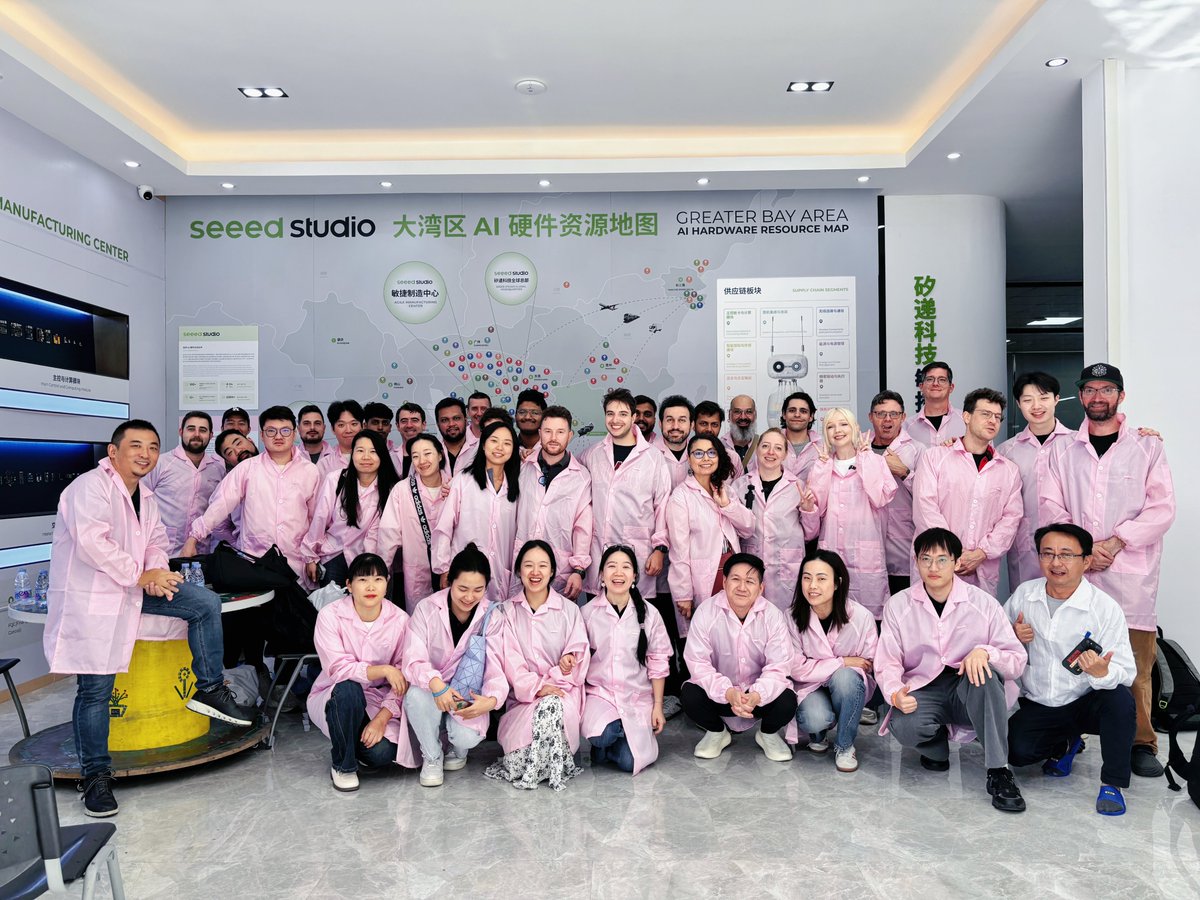 seeedstudio's tweet photo. 🥳The 2025 MFSZ · Hi Tour has successfully concluded!
We visited leading factories across Shenzhen, explored advanced manufacturing processes.
Thank you to all participants and partners — looking forward to meeting you again at our next journey!
#MFSZ25 #HiTour #SeeedStudio https://t.co/UgbcrABYhk