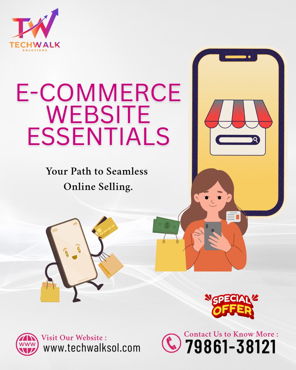 SolTechwalk3278's tweet image. Level up your online store with essential e-commerce features! 🛍️💻
Techwalk builds fast, secure &amp;amp; high-converting websites. 
📞 79861-38121 | 🌐 techwalksol.com

#Ecommerce #WebDesign #TechwalkSolutions #OnlineBusiness #EcommerceDevelopment