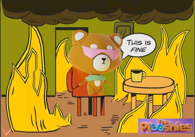 "This is fine, I'm totally fine!" 🔥🦊