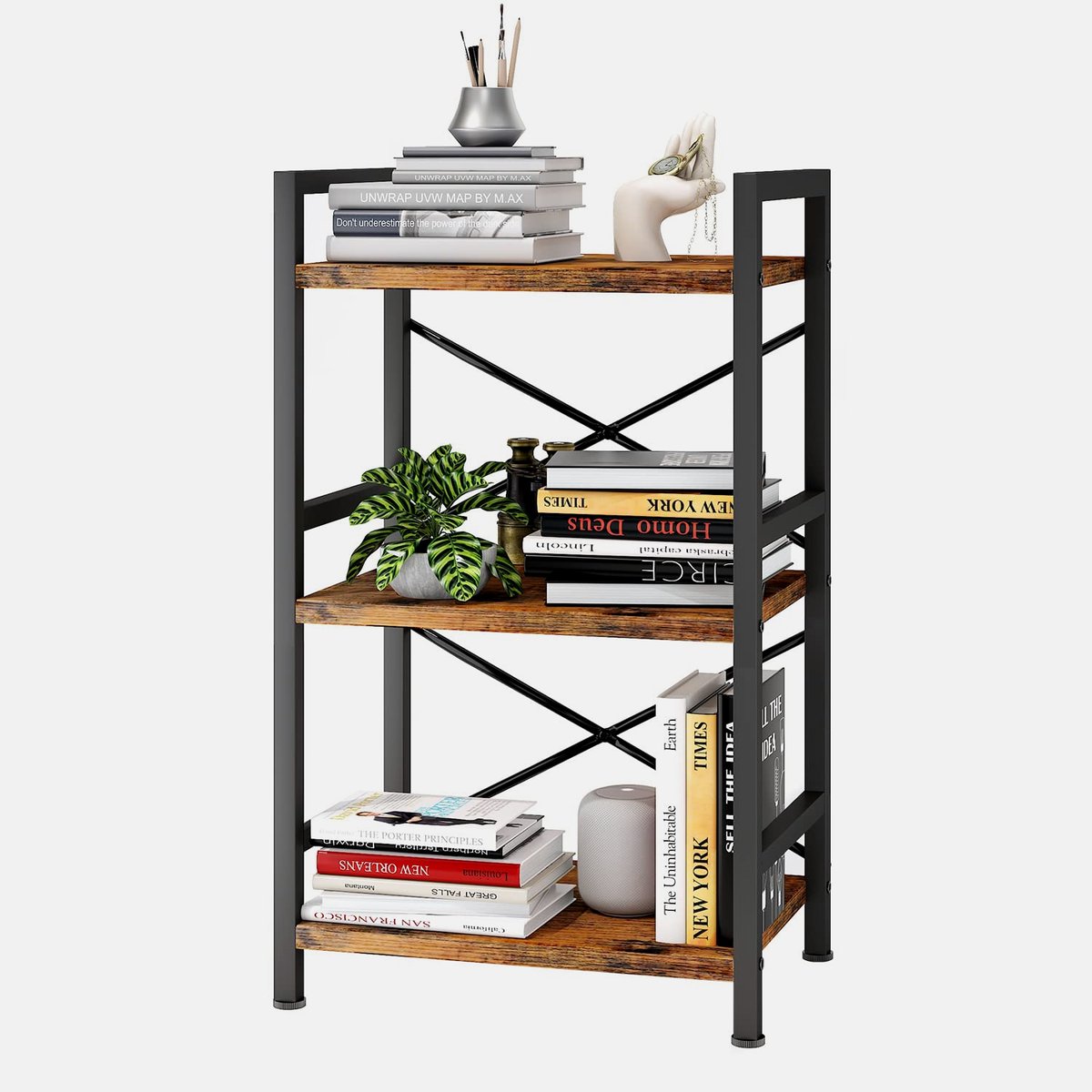 RoomPlannerd's tweet image. Homeiju Bookshelf, 3 Tier Industrial Bookcase, Metal Small Bookcase, Rustic Etagere Book Shelf Storage Organizer for Living Room, Bedroom, and Home Office(Rustic Brown) Patent Pending D29873033

 Rating ⭐ : 4.6
 Check Amazon price &amp;gt;&amp;gt; 🔗 : amzn.to/3nBWbWz