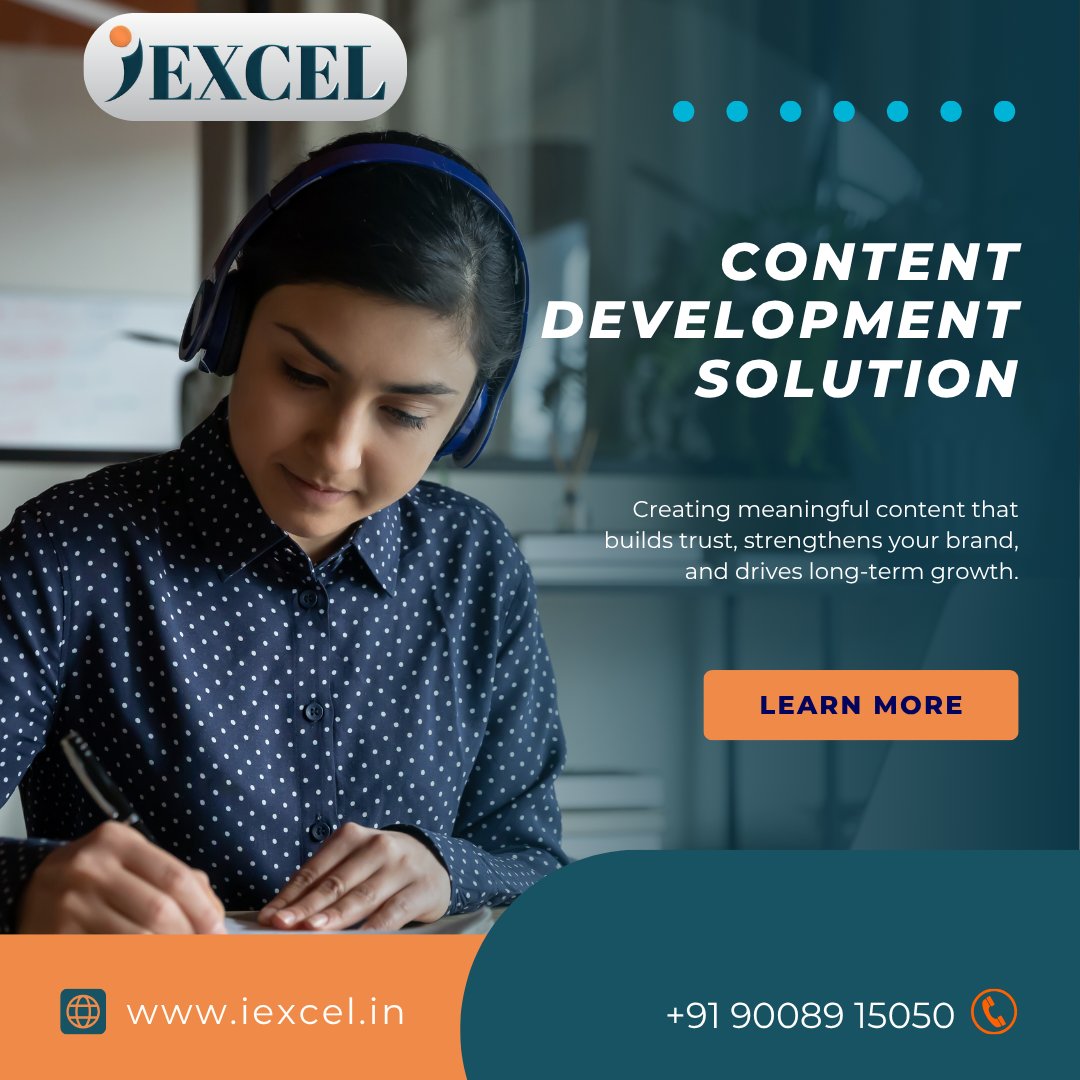IexcelLearning's tweet image. Content Development Solution

At IEXCEL, we create content that helps your brand connect with the right audience. 

📞 +91 90089 15050 
🌐 iexcel.in

#IEXCEL #ContentDevelopment #BrandGrowth #ContentSolutions #DigitalLearning #ProfessionalContent #ContentStrategy