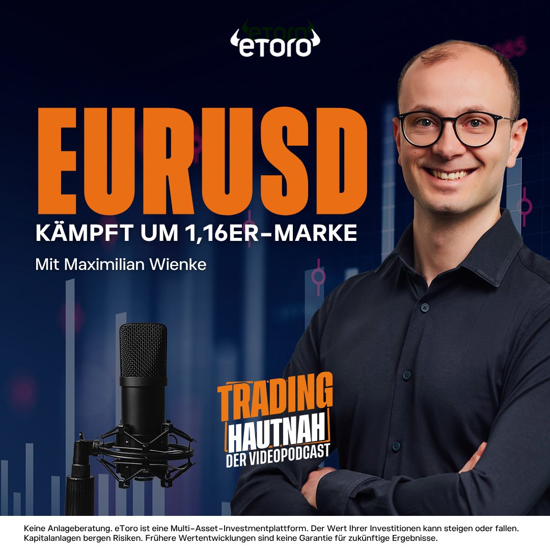 ⚙️ Trader sollten auf zwei Setups vorbereitet sein
🛡️ Langfristige Unterstützungszone wurde verteidigt
📉 Mittelfristiger Trend jedoch abwärts gerichtet

Jetzt die neue Folge "Trading hautnah" hören: etoro.tw/44g0toy