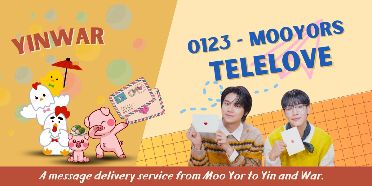 yinwarfamilysup's tweet image. 📟 0123 - MooYors Telelove สวัสดีค่ะ! 
☎️ Hello! This is 0123 - MooYors Telelove

📨บริการรับฝากข้อความจากหมูยอ ส่งให้หยิ่นวอร์
ในกิจกรรมรวมพล EFM Fandom Live วันที่ 20 พฤศจิกายน 2568 นี้
💌 A message delivery service from Moo Yors to YinWar.
At the EFM Fandom Live gathering…