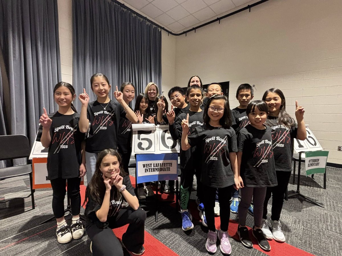 wlcscrdp's tweet image. Congratulations to our West Lafayette Intermediate School Spell Bowl team for taking first place with a perfect score! We’re so proud of this incredible group.