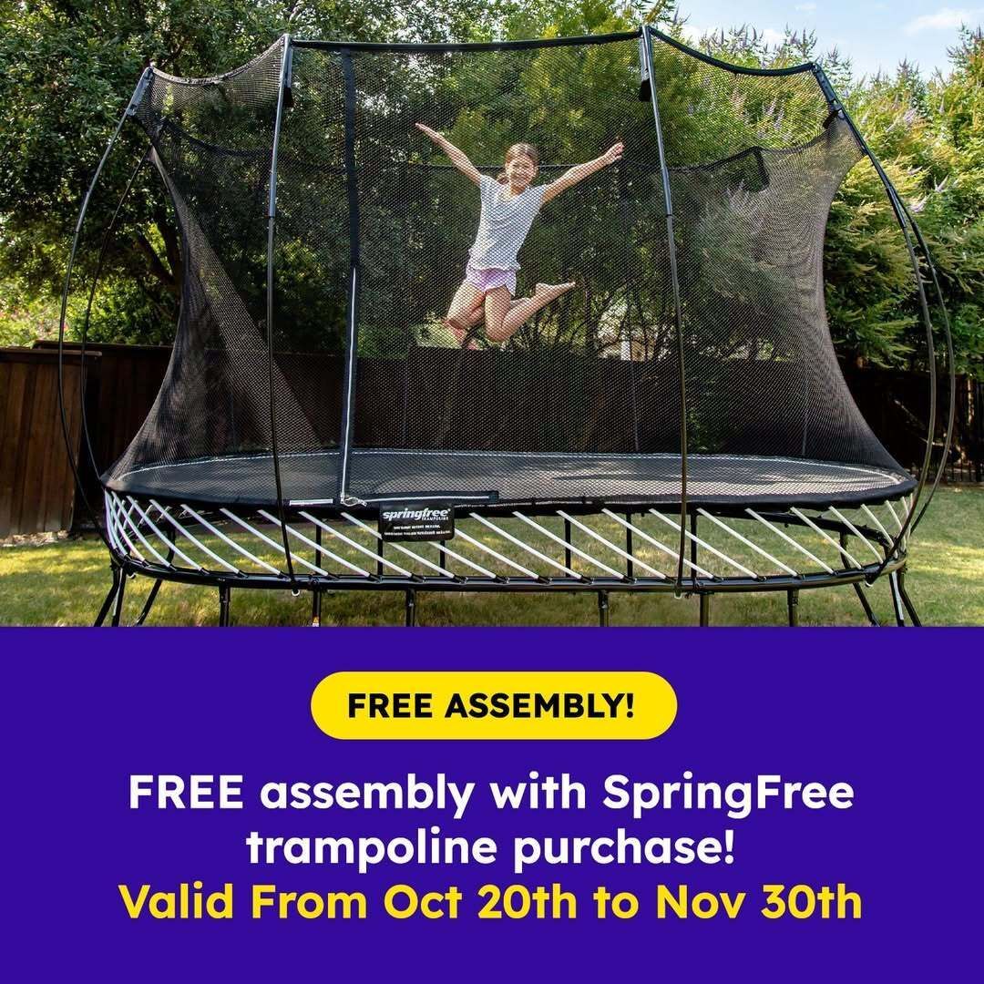 AllAboutPlay1's tweet image. All About Play’s Springfree Trampoline Sale is here!

Jump into fall fun with an amazing offer... get FREE assembly with your Springfree Trampoline purchase!

📅 Valid Oct 20 – Nov 30

Visit All About Play or call 623-986-7529 (PLAY) to get started.

#AllAboutPlay #Springfree