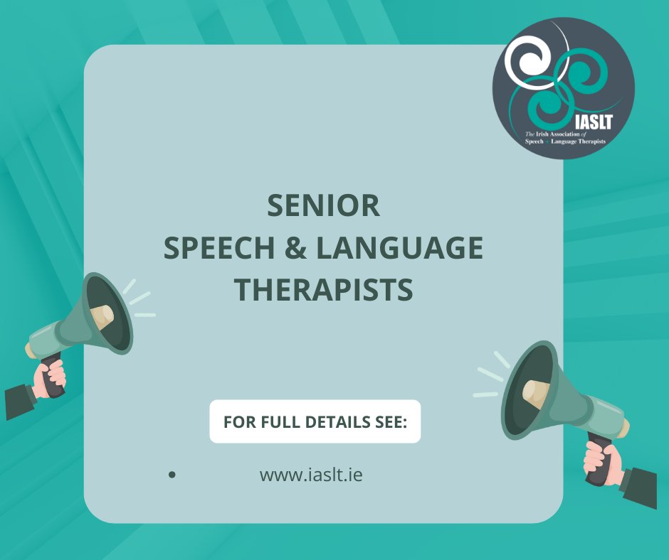 iaslt's tweet image. Job Advert
Senior Speech &amp;amp; Language Therapist in Neurology, Permanent full time
Senior Speech &amp;amp; Language Therapist in Stroke,  Permanent part time role, 17.5 hours
Closing Date: 21st November 2025
bit.ly/3qnE2Nl
#IASLT #IASLPeeps