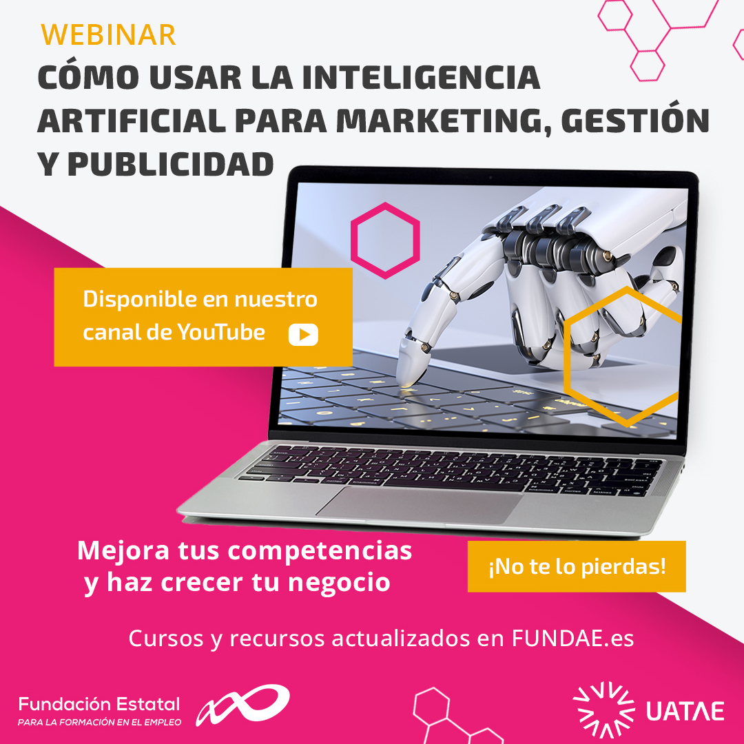 uatae_es's tweet image. ¿Te lo perdiste? Ya está disponible el webinar “Cómo usar la IA para marketing, gestión y productividad” en diferido.

Accede al webinar aquí: youtube.com/live/9On5k9mej…

#IAparaAutónomos #FormaciónDigital  #webinar #FUNDAE #UATAE