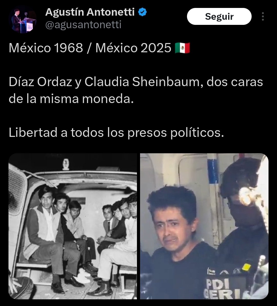 Comparar la masacre de 1968 con lo sucedido el Sábado no es solo una muestra de ignorancia, también es un recordatorio de que la derecha es muy vil y perversa, burlándose de una de las mayores tragedias sucedidas en la historia de México.

Neta, no tienen ni tantita madre.