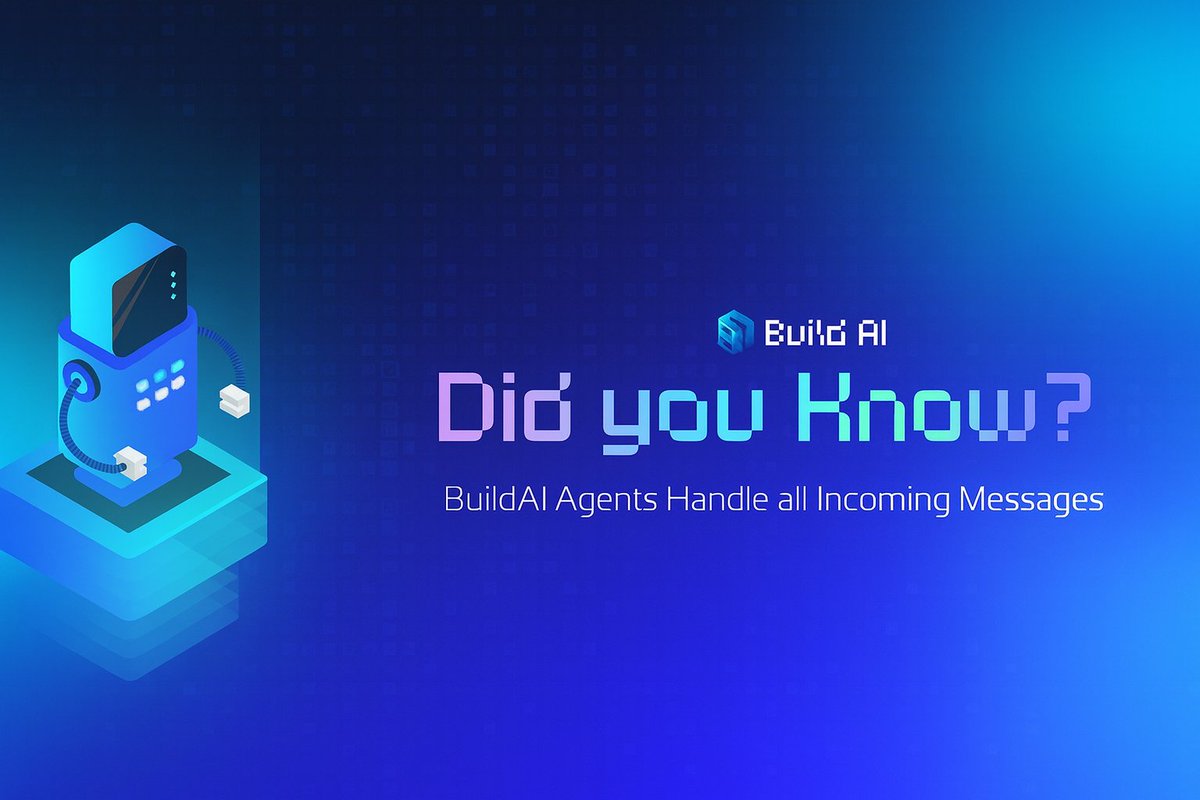 BuildAI_erc's tweet image. 💥 Did you Know?💥

Most businesses spend hours every week sorting messy inbound messages.

BuildAI agents turn all of it into clean, structured data your team can use immediately.

Less noise. Faster decisions.

#BuildChapter2