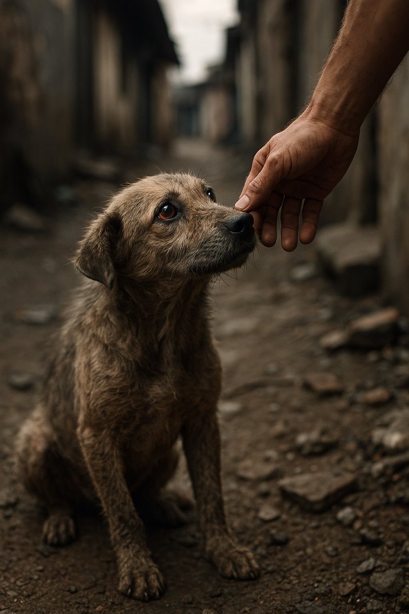 🇲🇽
Un peludito callejero jamás pide grandeza,
solo pide vida.
Y cuando le extiendes la mano,
la tierra se detiene,
el alma despierta
y el universo entiende que aún queda esperanza.

🇺🇸
A street little soul never asks for greatness,
only for life.
And when you reach out your hand,
