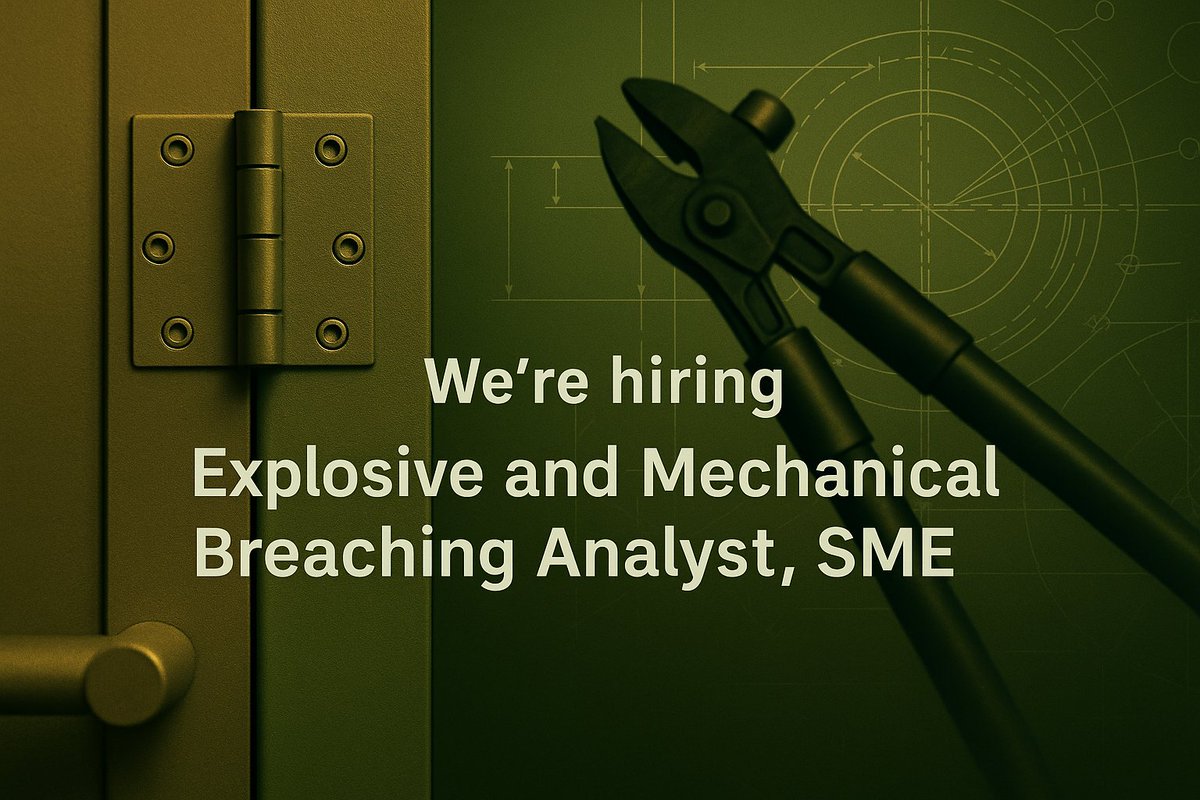 USfalcon_Inc's tweet image. Join a team supporting U.S. Special Operations as an Explosive and Mechanical Breaching Analyst, SME. Apply now: ow.ly/jzEW50XpLEl

#SOFSupport #DefenseJobs #MissionReady #OperationsCareers #Engineering