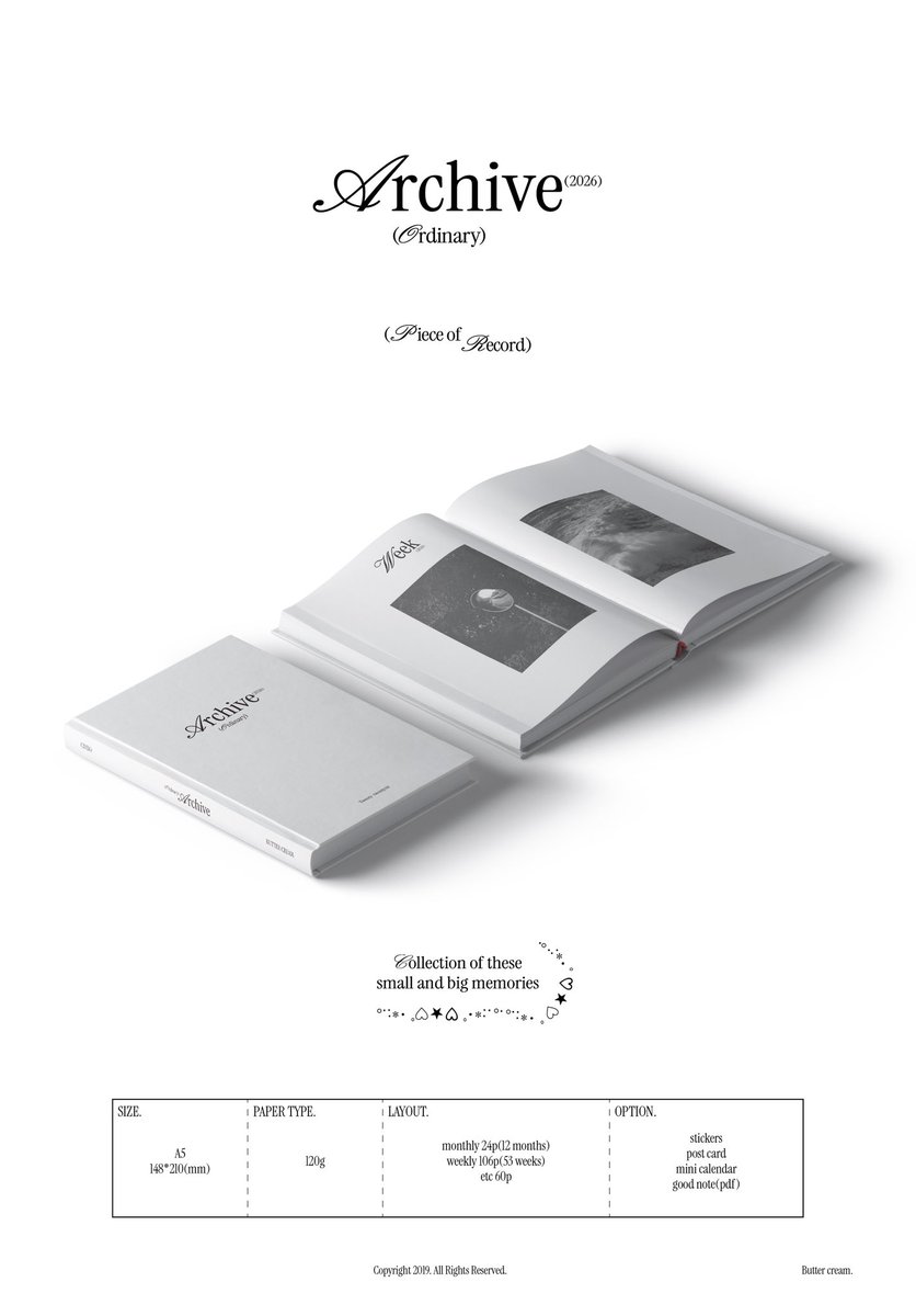 butter_cream_'s tweet photo. Rt) 2분께 2026 버터크림 다이어리를 보내드려요! 📔

2026 buttercream diary
(Ordinary) Archive 📓

예약판매기간 ~11월 23일

https://t.co/fWr8rLTIjO

항상 좋아해주시고 
기다려주셔서 감사합니다〰️🤍

2026년 여러분의 이야기를 가득 담는 다이어리가 되길 바랍니다! 

감기 조심하세요〰️🤍🤍 https://t.co/qAoxnGgsXA