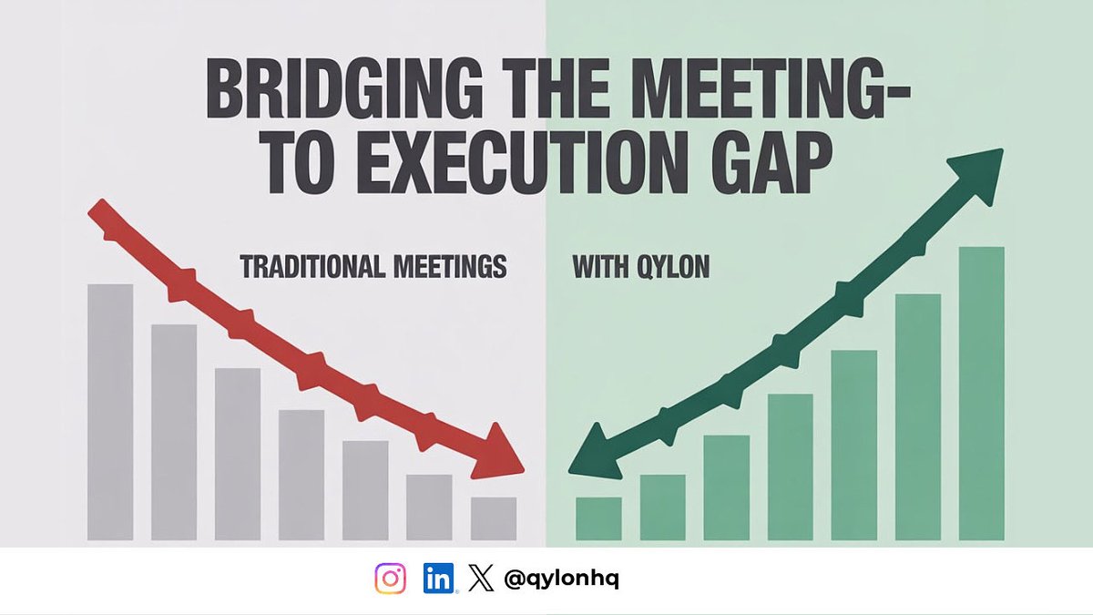 QylonAI's tweet photo. Shocking stat: Knowledge workers spend 37% of their time in meetings, but only 25% of decisions made actually get executed.

The problem? Action items get lost between conversation and completion.

#AIProductivity Cloudflare World Cup #qylonai https://t.co/wcIMrrVK4F