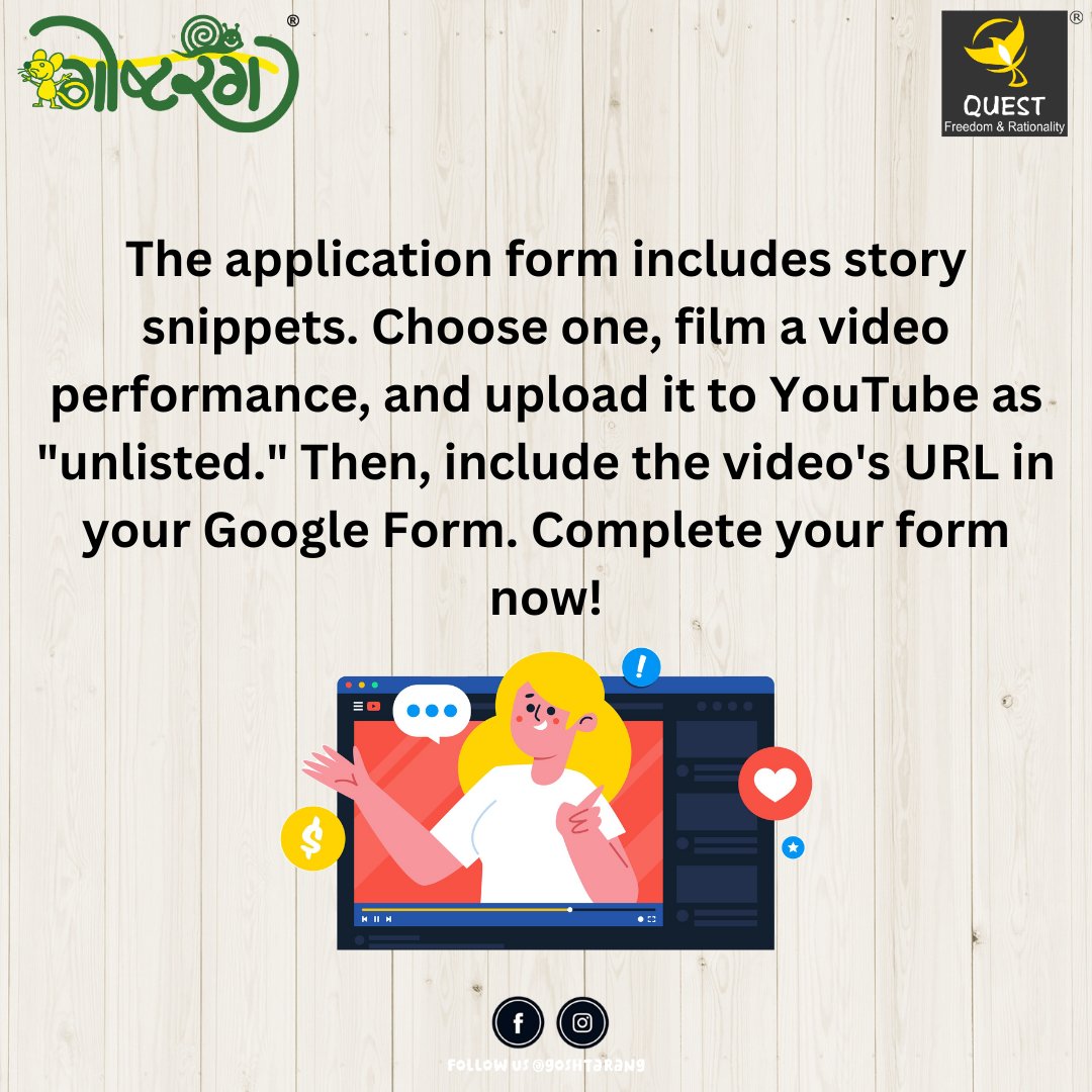 Dream of performing for children and creating magical stories on stage? 🪄🎭
The Goshtarang Fellowship 2026–27 is calling and the applications are now open!🥳💫
Swipe to see how simple the application process is... ➡️
Your journey into children’s theatre starts here !...🎭🎬📚