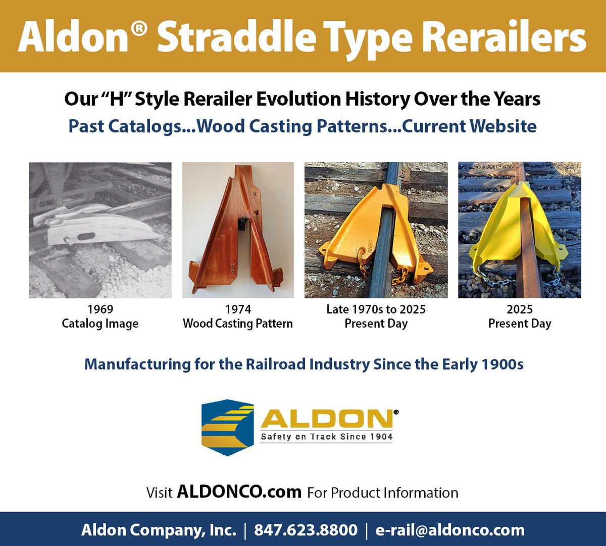 AldonCompanyInc's tweet image. TRANSFORMING PRODUCTS FROM BASIC TO COMPLEX
Need to rerail a standard size freight car or locomotive? Aldon Company has the products you need.

Aldonco.com

#railindustry #RailroadOperations #technologysolutions #RerailerEvolution #RailroadRerailer #aldoncompany