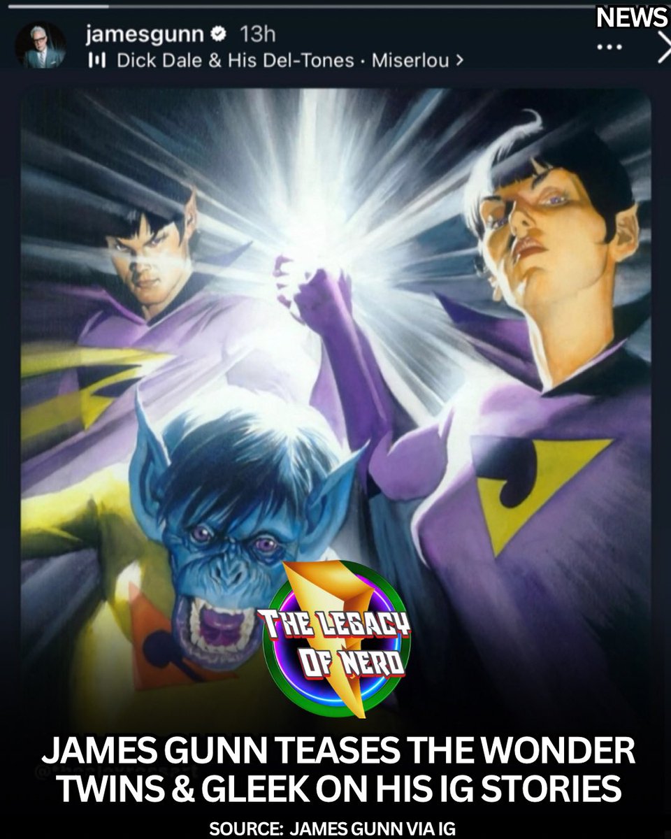 thelegacyofnerd's tweet image. James Gunn teases The Wonder Twins &amp;amp; Gleek on his IG