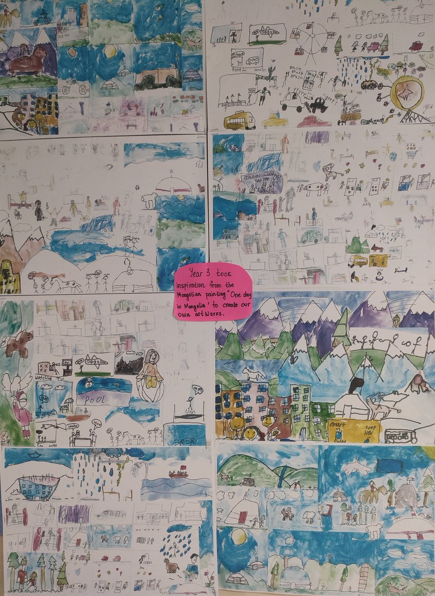 _bsuofficial's tweet image. Fantastic creative work by @_bsuofficial Primary School pupils. 🖌️🎨

#BSU #Mongolia #art