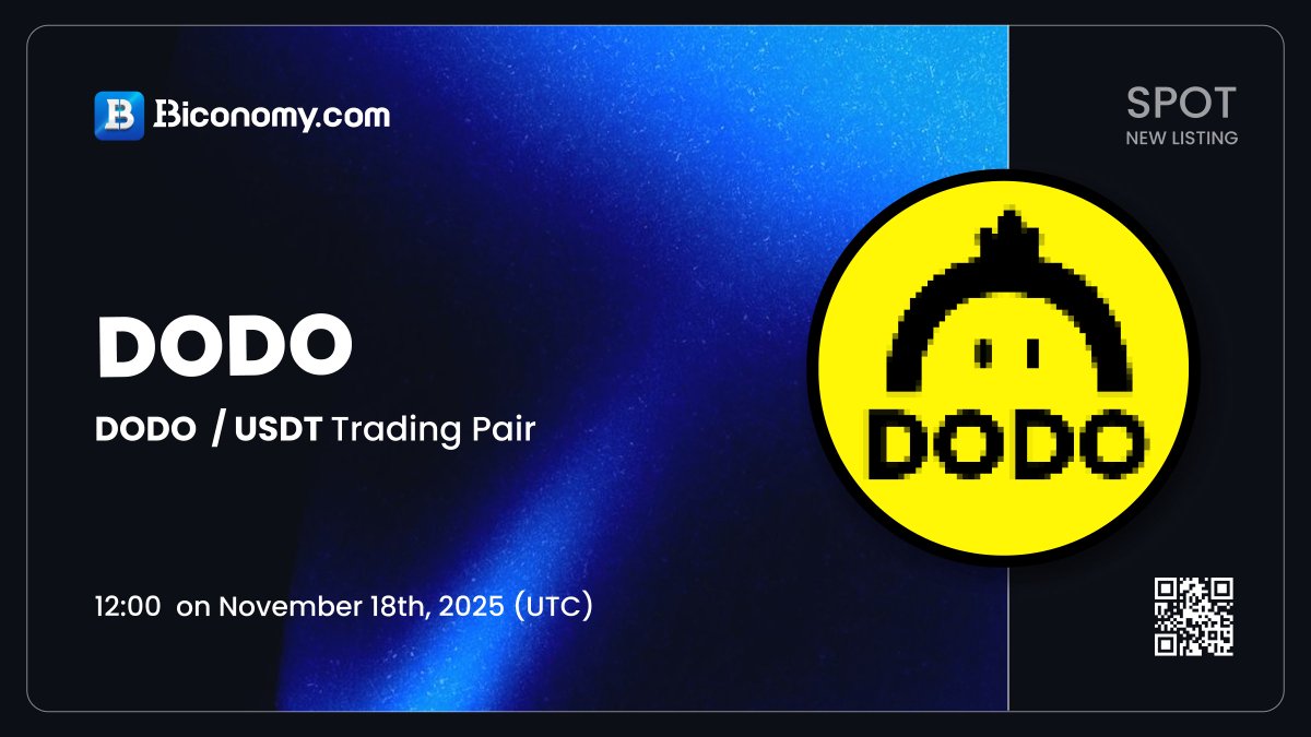 🚀NEW LISTING🔥 $DODO

We are excited to announce that <a href="/BreederDodo/">DODO</a> will be listed on Biconomy.com! The #DODO / #USDT spot trading pair will be available!🔥
biconomy.com/exchange/DODO_…

About DODO：
"DODO is a DeFi protocoldecentralized finance (DeFi) protocol and on-chain