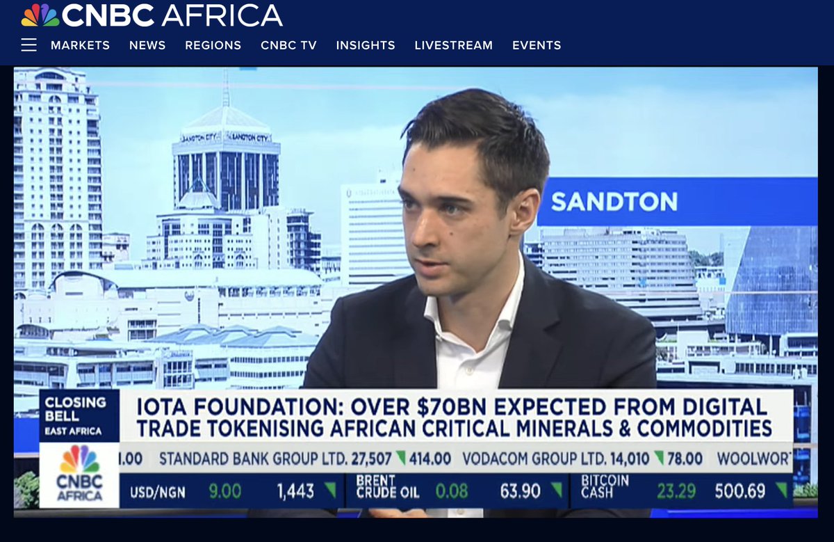iota's tweet photo. [ICYMI] ADAPT has the potential to double intra-African trade by 2035, unlocking over $70 billion in additional annual trade. @DomSchiener to @gmutizwa at @cnbcafrica. Watch full interview: 
https://t.co/7Fl2cCfwqM https://t.co/wdLGXA2P8E