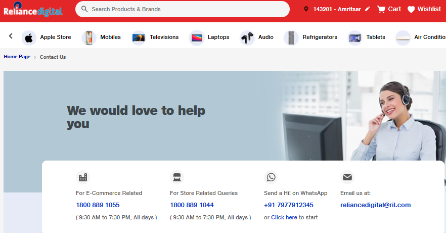 TylerDu30233995's tweet photo. @RelianceDigital DM'ed details, still nothing from @RelianceDigital 
15 days since return raised for a TV sent w/o legs. Till date no action/call from them #RelianceScam
Support's incompetence in 3 images
1 - Website support details
2 - Same support sending to jiomart
3 - Jiomart email not exist https://t.co/vIfHRexSjW