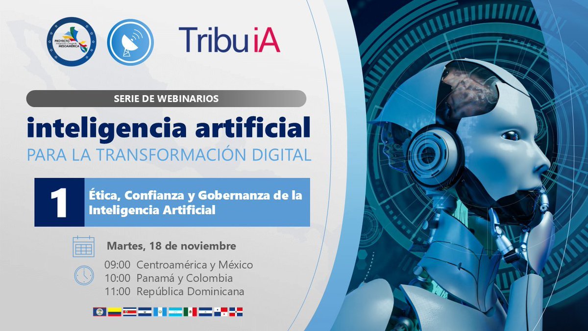 P_Mesoamerica's tweet image. 📣Serie de webinarios: #InteligenciaArtificial para la #TransformaciónDigital 🤖

Sesión 1⃣: Ética, Confianza y Gobernanza

🗓 Hoy, en unos minutos:
⏰09:00 🇧🇿🇬🇹🇸🇻🇭🇳🇳🇮🇨🇷🇲🇽
⏰10:00  🇵🇦🇨🇴
⏰11:00  🇩🇴

🔴Facebook Live: facebook.com/share/1Ftb7huc…

¡Te esperamos!