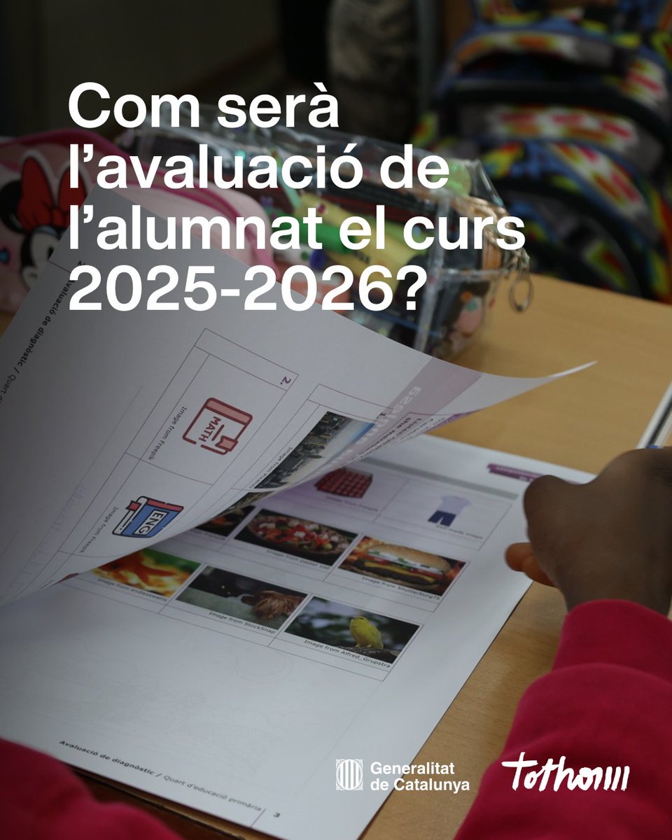 El disseny i el calendari de les avaluacions pel curs 2025-2026 es millora i reformula amb l’objectiu d’assolir una major representativitat científica i fiabilitat estadística.

Més informació: gen.cat/4i4nLUp