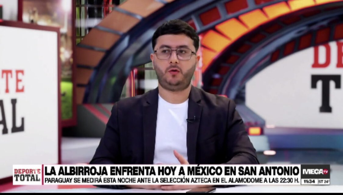 🔴 #DeporteTotal ¡AL AIRE! ⤵️ #780AM 

🎙 <a href="/LuisEnriquePy/">Luis Enrique Pérez</a>, <a href="/jotabernabe/">Jotita Bernabe</a>, <a href="/ElProfeBenicio/">BENICIO MARTINEZ</a>, <a href="/GianluccaBarni/">Gianlucca Barni</a>, <a href="/TanoVirgili/">Giorgio Virgili</a>, <a href="/gusdelpuerto/">Gustavo Antonio del Puerto Rodríguez</a>. 

📻 <a href="/780AM/">Radio 780 AM</a>
📺 <a href="/Megatv_py/">MEGA TV</a>
📱APP MEGACADENA 

🔴 EN VIVO:
💻 megacadena.com.py/tv
📲 YouTube: Mega TV

 x.com/i/broadcasts/1…