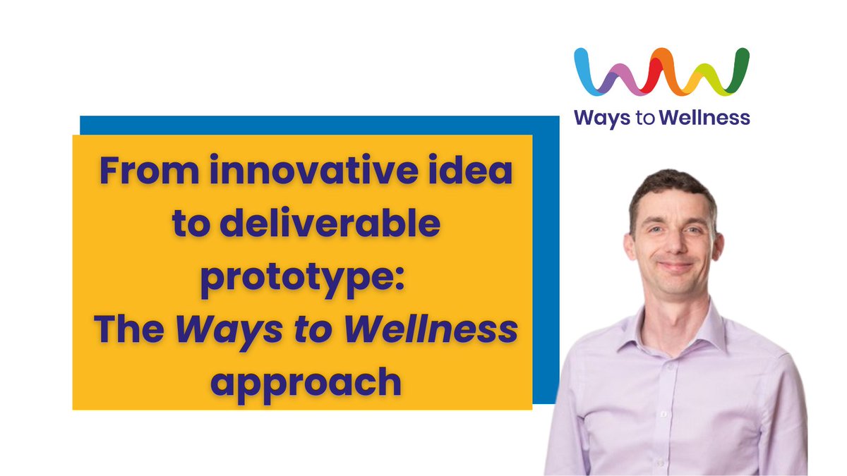 ways2wellnessUK's tweet image. Many people ask us about how we take an idea from kernel stage to full test-and-learn prototype. Wonder no more - our Head of Development Simon Bromhead has explained all in our latest #blog post

waystowellness.org.uk/newsblogs/from…

#TestAndLearn #HealthInnovation #Collaboration