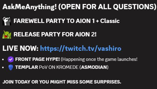 AION2Community's tweet photo. Join vashiro's LIVE stream! AION 2 HYPE! https://t.co/Iq56BiLjsr