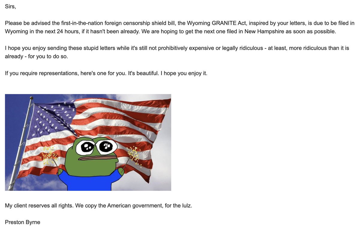 prestonjbyrne's tweet image. Ofcom wrote again. We replied: