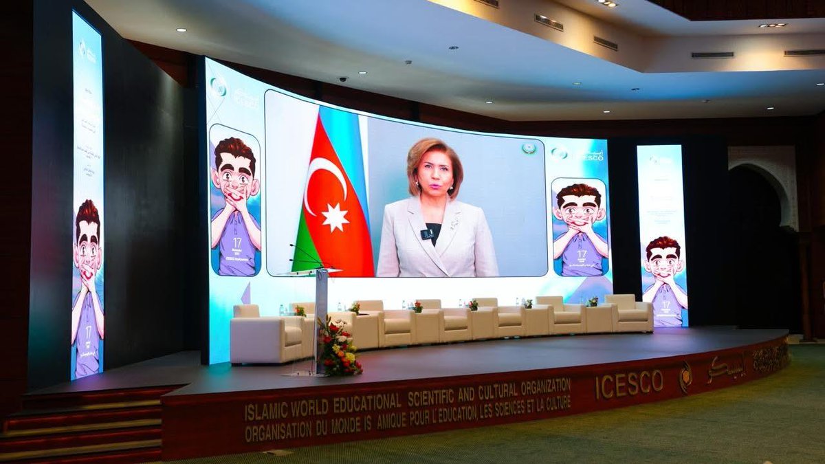 MuradovaBahar's tweet photo. Delivered a video message at @ICESCO_En seminar, “From schoolyards to digital spaces: preventing violence and bullying”, dedicated to #WordChildrensDay.
Highlighted and shared 🇦🇿's child policy, particularly the policies aimed at combatting violence &amp; bullying more effectively. https://t.co/b6PdWOGxYJ