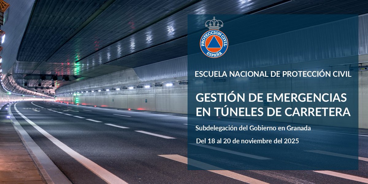 SubGobGRA's tweet photo. 🔵🟠 El subdelegado del Gobierno, @montimar66, inaugura las jornadas 'Gestión de emergencias en túneles de carretera', destinadas a la formación de colectivos implicados en la gestión del riesgo, que organizan la Escuela Nacional de @proteccioncivil y la @SubdeGobGranada. https://t.co/qT0ZwoML0c