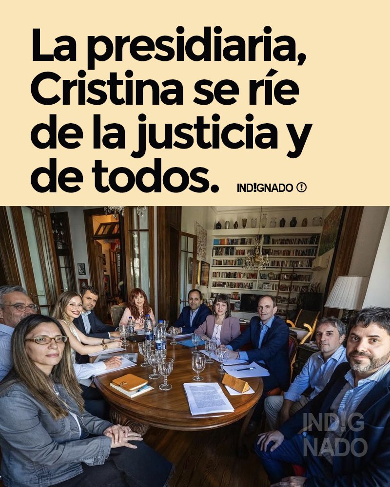 La presidiaria, Cristina Kirchner se ríe de la justicia y de todos los argentinos. ¿Te gustaría que la metan en una cárcel común? 🤚