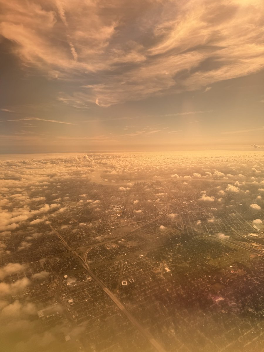 New Orleans in dissipating morning fog