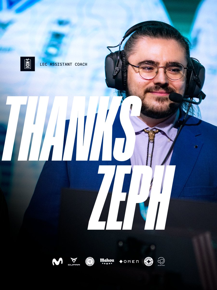 Hoy toca despedirnos de nuestro assistant coach que tantos años nos ha acompañado y con el que ganamos nuestra primera LEC juntos bajo el nombre de Movistar KOI. 

Gracias por tu trabajo y dedicación durante todo este tiempo. Siempre serás una parte de la historia del club,