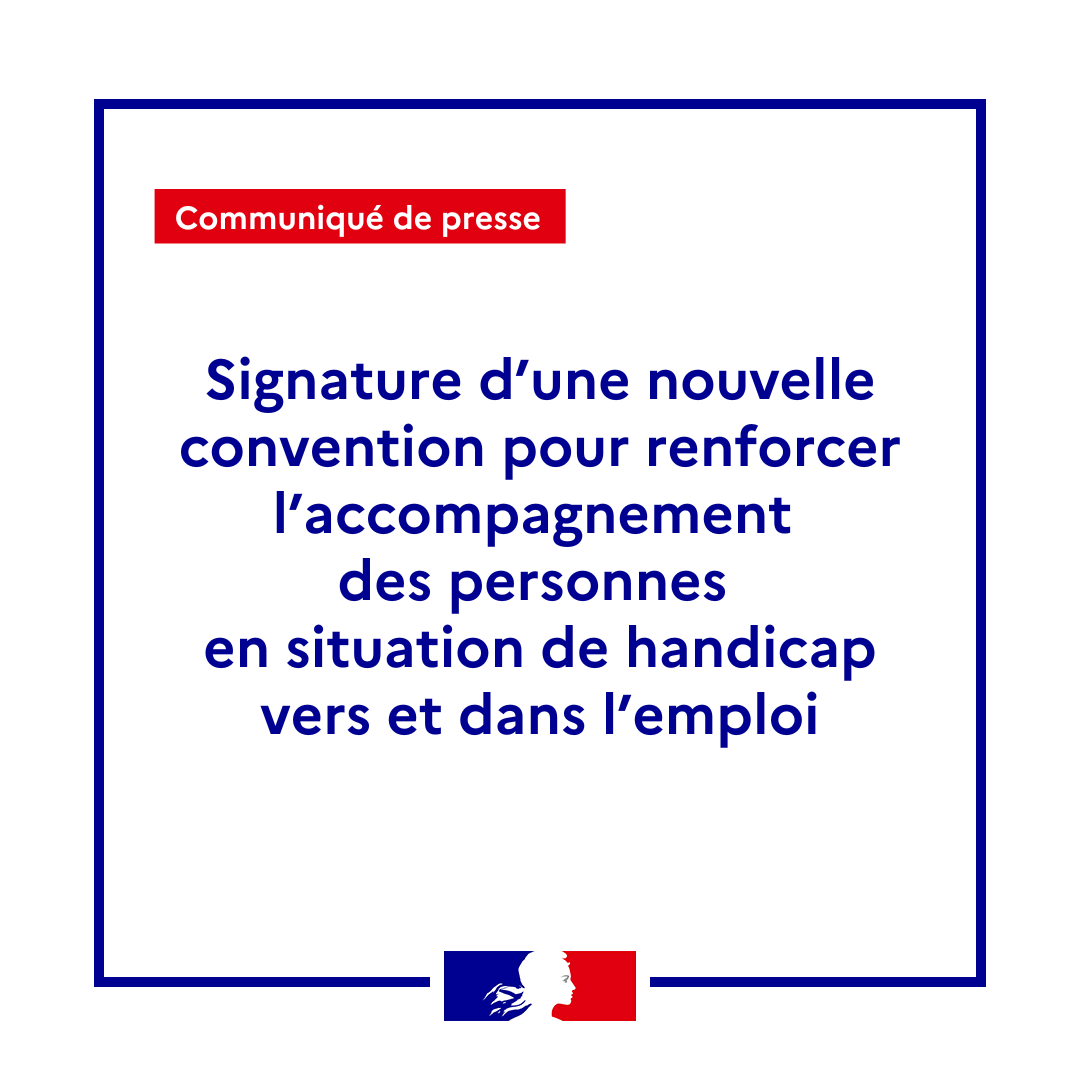 Solidarite_gouv's tweet image. Communiqué 🗞️| Signature d’une nouvelle convention pour renforcer l’accompagnement des personnes en situation de handicap vers et dans l’emploi

🔎Pour en savoir plus : handicap.gouv.fr/signature-dune…