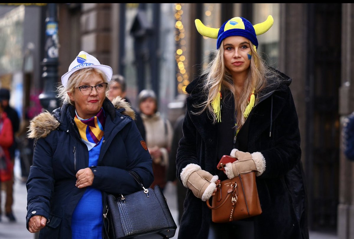 It is absolute madness in the streets of Vienna right now, Volim te Bosno! #AUTBIH #FIFAWCQ2026