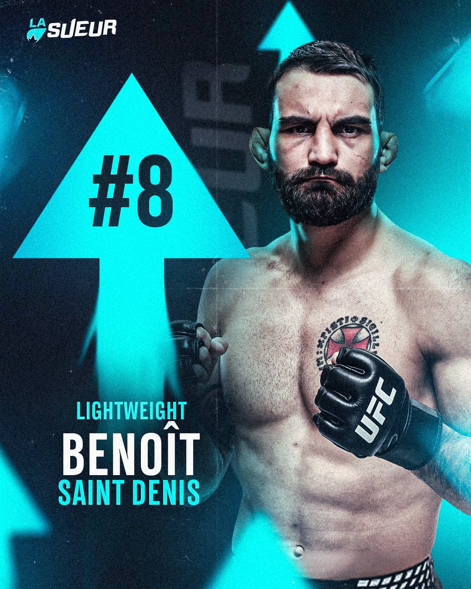 LaSueur_off's tweet image. 🚨 Benoît Saint Denis fait un bond de 5 places au classement lightweight et se retrouve à la 8ᵉ position ! 🇫🇷📈