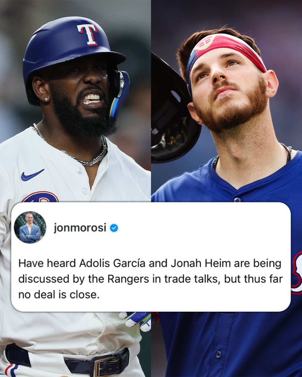 A couple of core pieces from the Rangers’ 2023 World Series championship team are reportedly being discussed in trade talks, per @jonmorosi. 