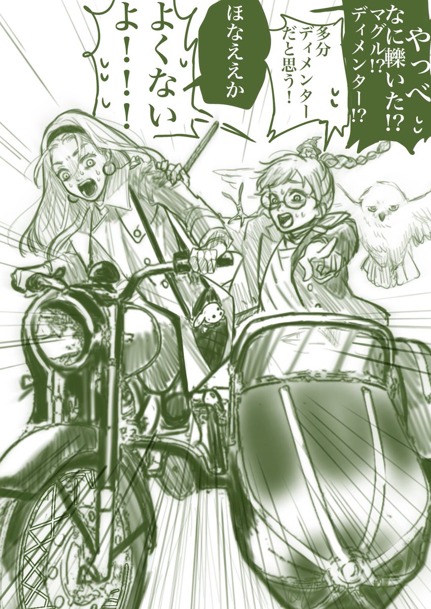 元のキャラデザこんなに可愛いのに私が描くとなんでこんなどったんばったん大騒ぎになってしまうん…😇

それはそうと空飛ぶバイクで大爆走楽しかったです🏍️👻✨🐩🐈🌱🦉 