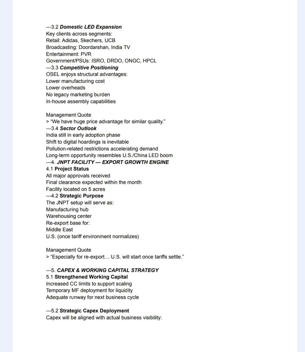 amurfalcon1's tweet image. OSEL DEVICES – #OselDevices

Concall highlights, all in one place.

The growth story is real – the future looks bright if triggers hit.

Mr. Mukul Agarwal’s 7.5% stake says it all – big confidence, big potential.