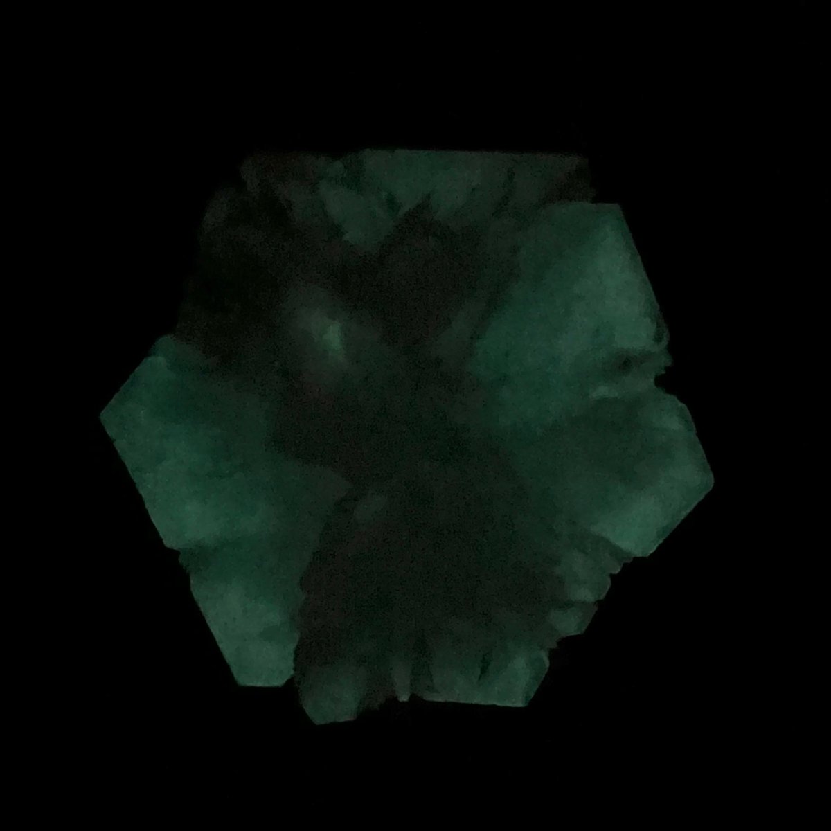 霰石（スペイン カスティージャ＝ラ・マンチャ州 ミングラニージャ市産）

カルシウムを主成分とする一般的な炭酸塩鉱物。名前は原産地であるスペインのアラゴン地方に因む。

この標本は原産地付近のもの。長波・短波紫外線で蛍光し、僅かに燐光も見られる。

#水曜日の鉱物紹介