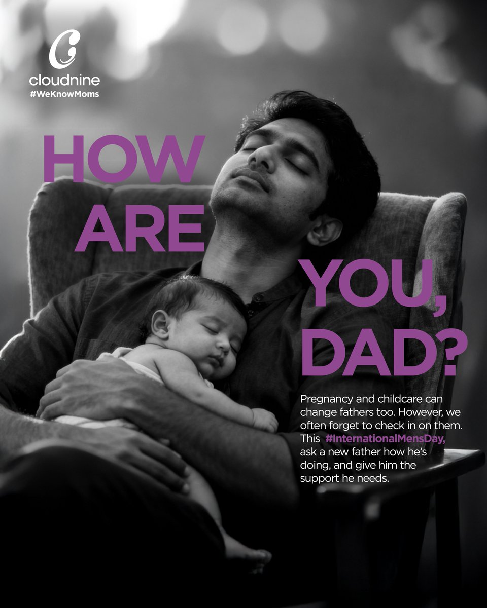 New moms get checked on. New dads often don’t.
This #InternationalMensDay, let’s remember to ask him how he’s doing - a small kind word can mean everything.

#weknowmoms #oncloudnine #mensday2025 #FatherhoodMatters #DadLife #LoveAndSupport