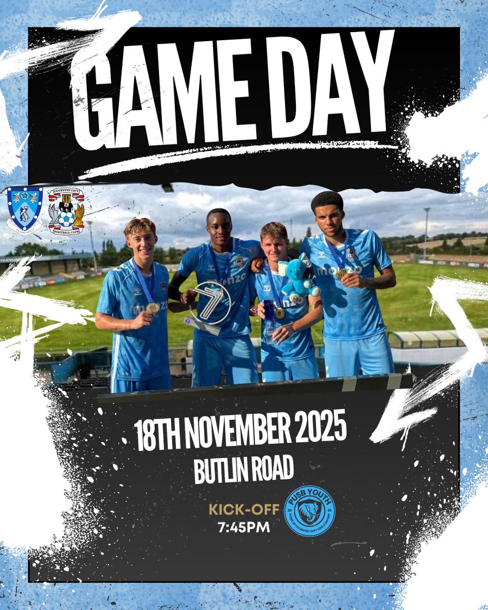 ⚽️ MATCHDAY:

🆚 Rugby Town
⏰ 7:45pm 
🏟️ Butlin Road
🏆 Birmingham Senior Cup

#PUSB || #PUSBYouth🐘