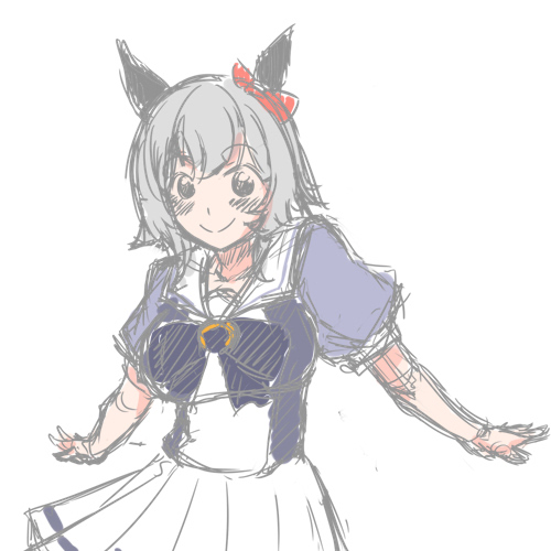 カレンチャン(ウマ娘) 「だいぶ左手の機能がマシになってきたので リハビリカレンチャン」|aymのイラスト