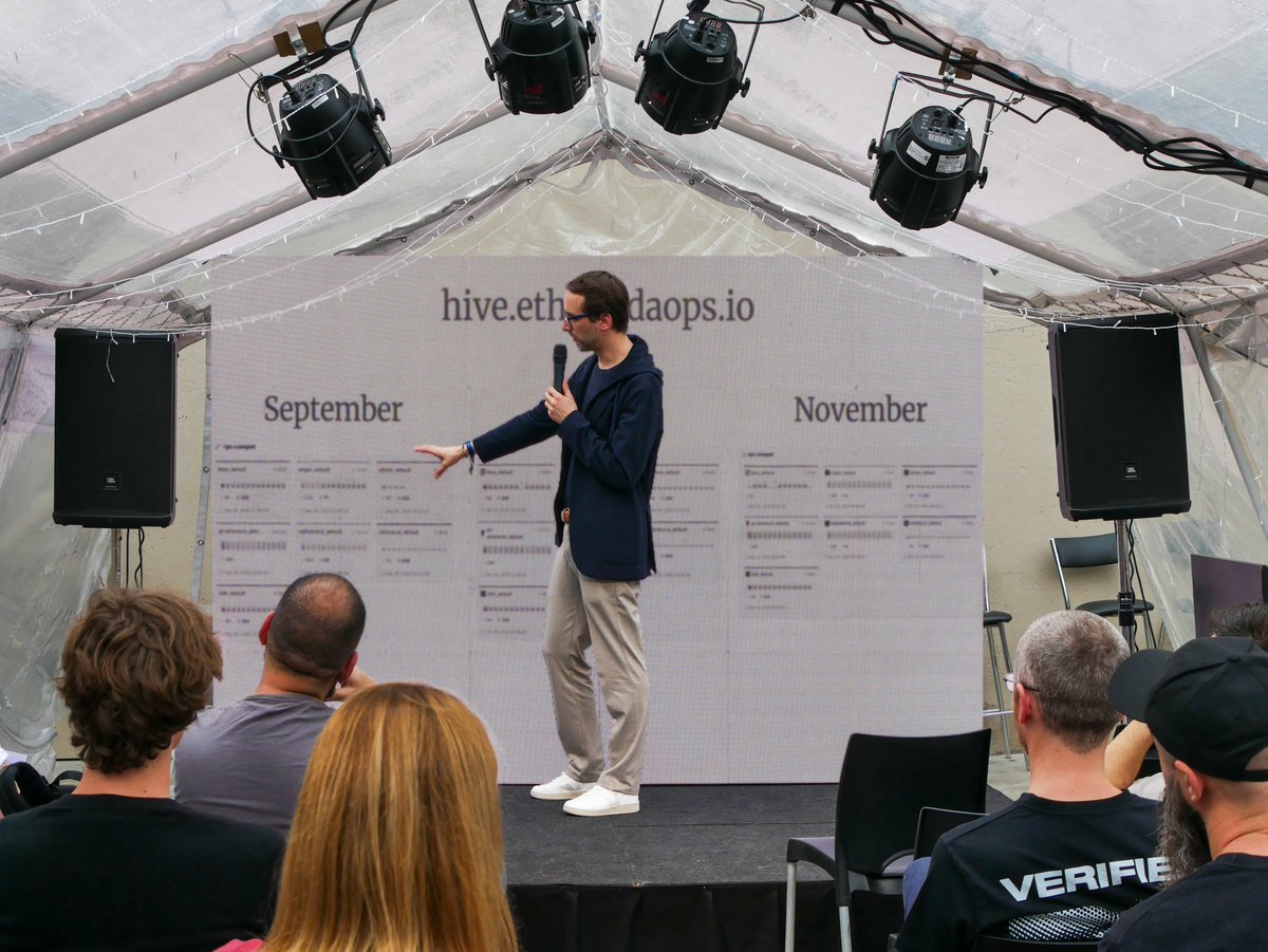 Buergel 在演示中指向 hive.ethdaops.io 的时间线