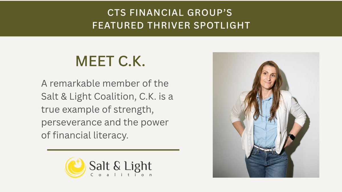 CTS_Chi's tweet image. CK came to @SaltLightChi—a nonprofit helping survivors of human trafficking—with a 4-month-old baby, no job, and no plan. Today, she and her son are thriving. We're proud to support Salt &amp;amp; Light —because financial knowledge creates freedom. bit.ly/4qZA08Q