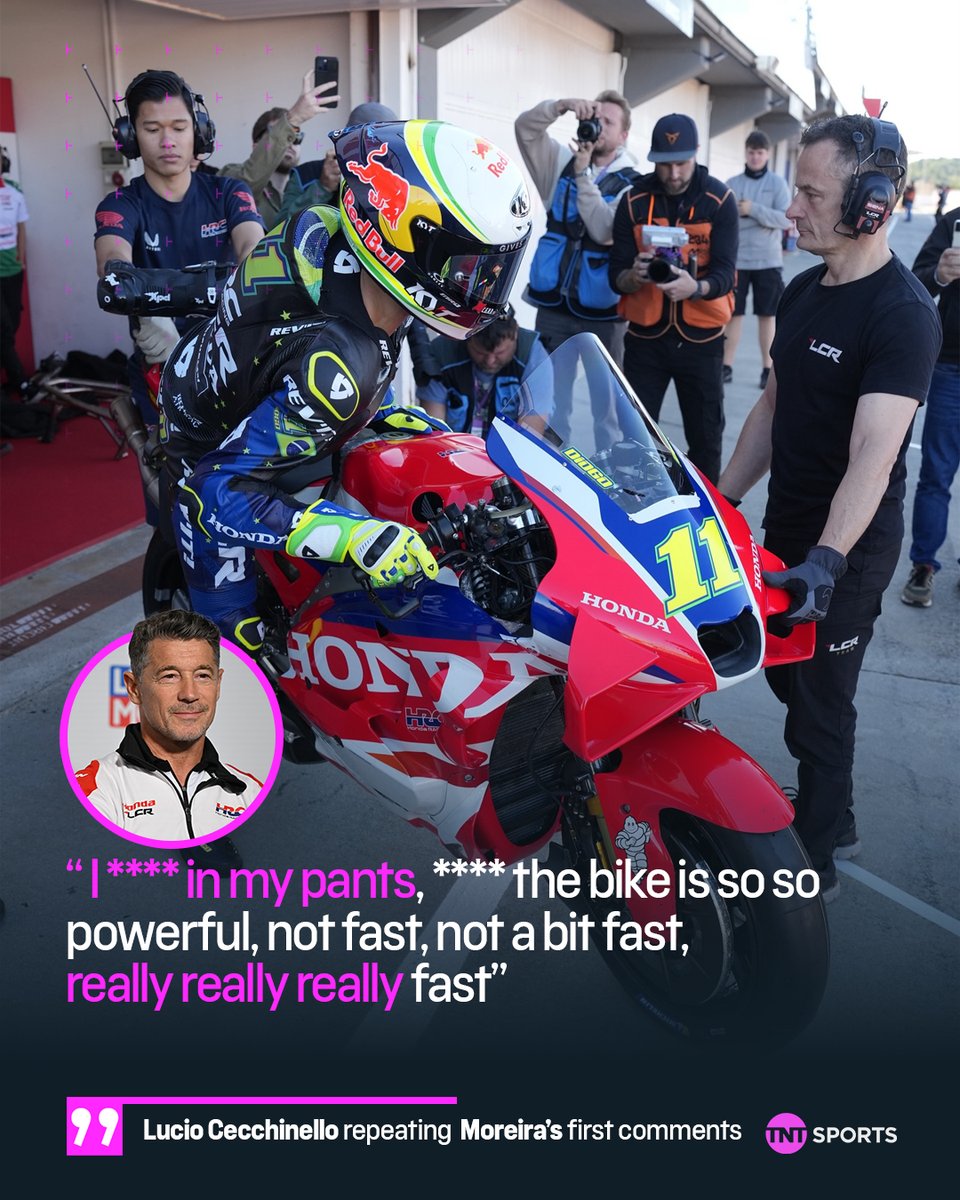 bikesontnt's tweet image. Diogo Moreira&apos;s reaction to his first MotoGP laps 😅

Safe to say that the bike is quite fast 😂

#MotoGP #ValenciaTest